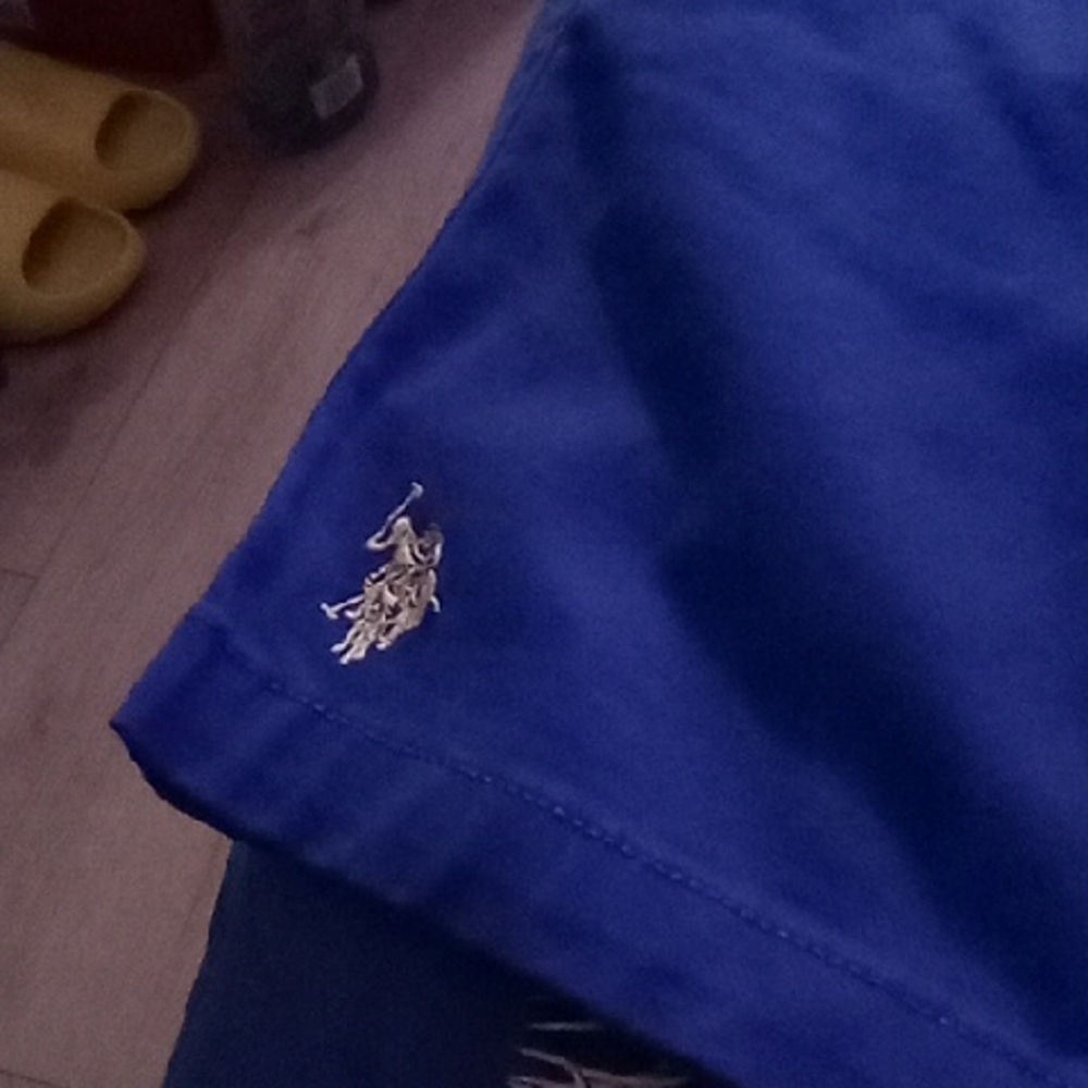 U.S. Polo Assn. Navy Blue Pants with Yellow Waistband - Picture 2 of 5